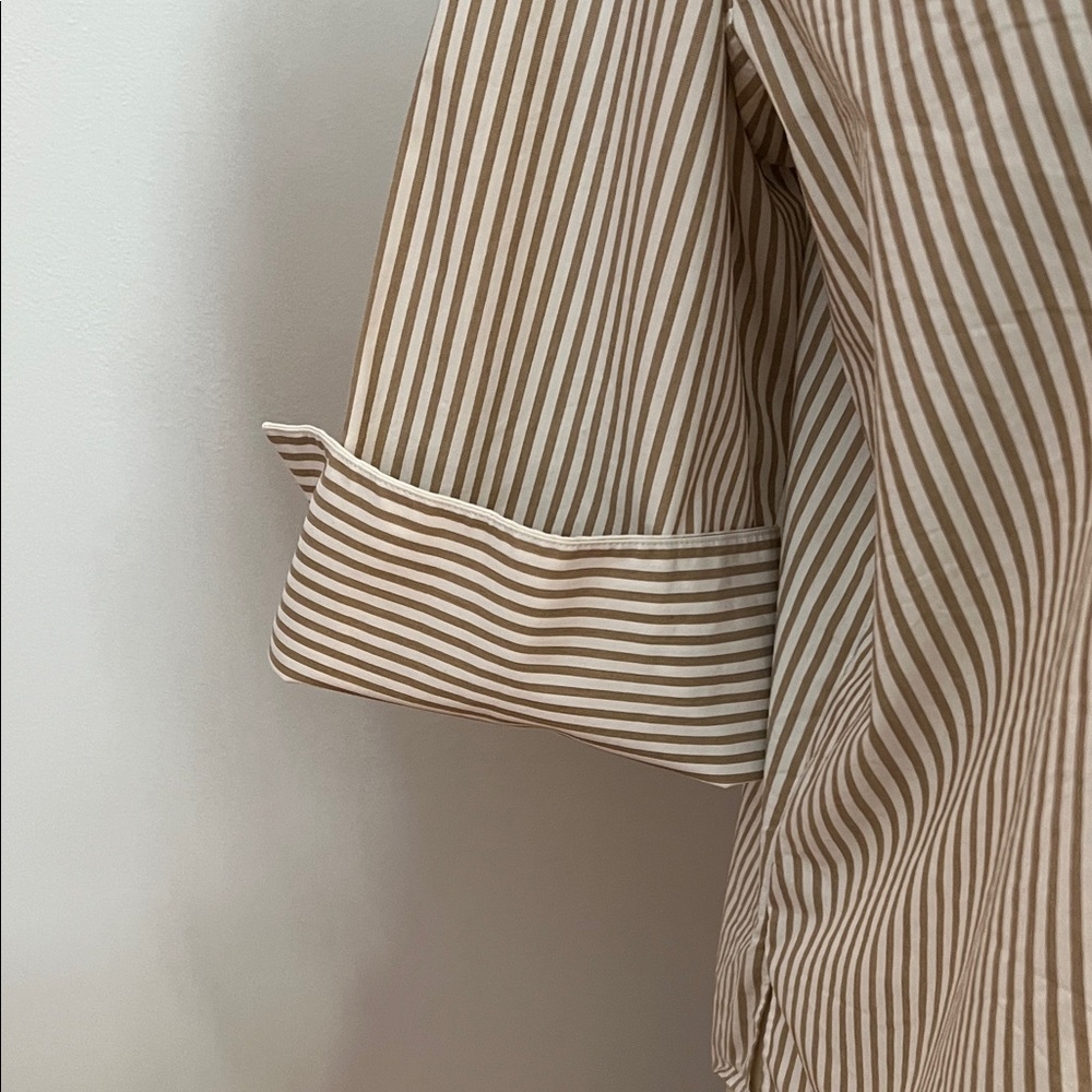 PURETOL by Petra Dieners Elegant Striped Women's Blouse Oversized Cuff Sleeve - Picture 6 of 11